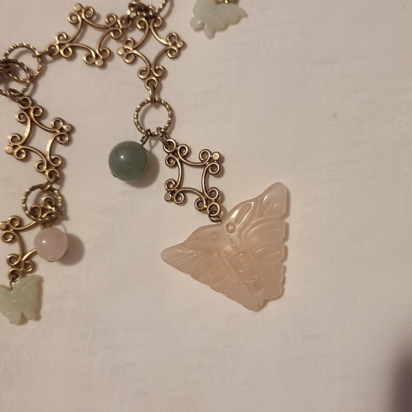 Butterfly Necklace and Earrings Set. EUC - Picture 2 of 6